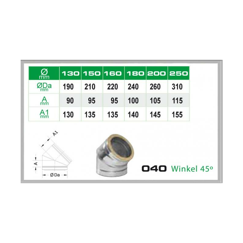 040-DN150 DW Winkel 45- Dinak