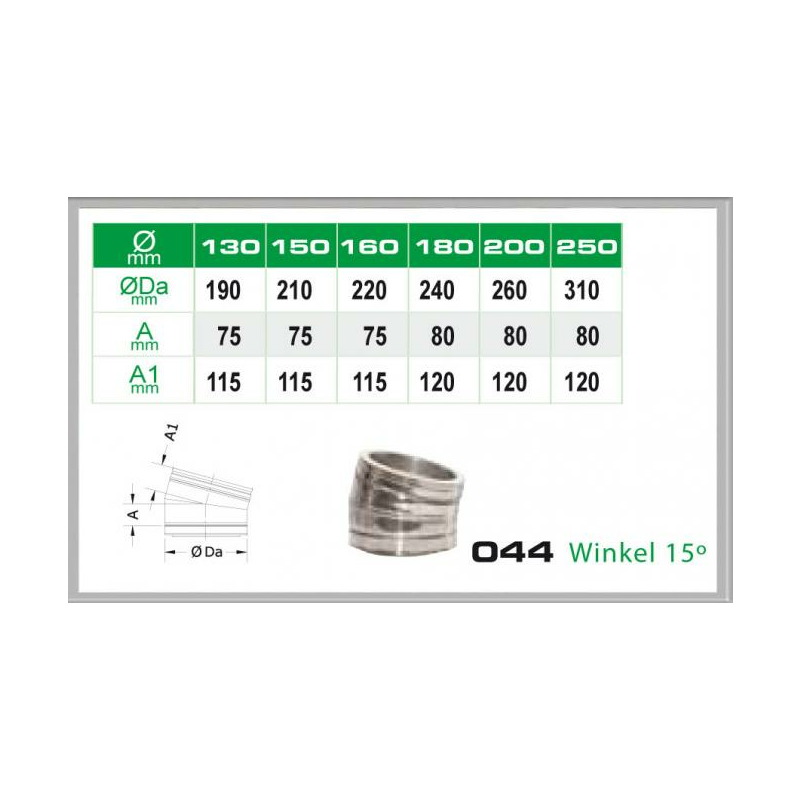 044-DN150 DW Winkel 15- Dinak