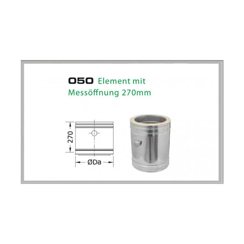 050-DN130 DW6 Element mit Messffnung 330-270 mm Dinak