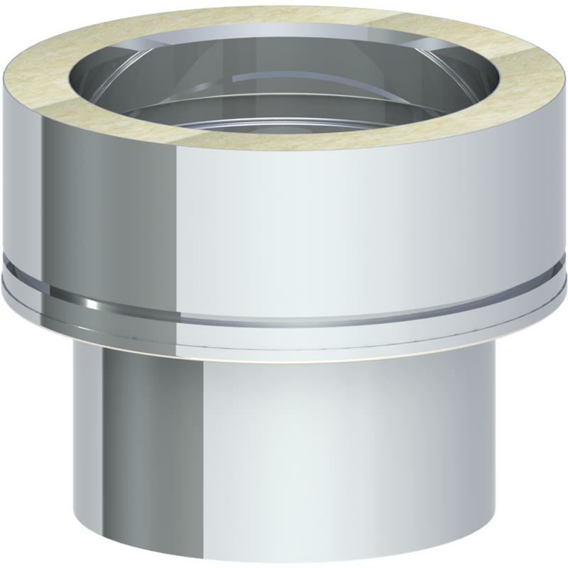 Jeremias DW ECO 2-0 bergang einwandig auf doppelwandig glatt unter Schornsteine|Edelstahl Schornsteine|Jeremias|Jeremias DW ECO 2.0|Jeremias DW-ECO Einzelteile