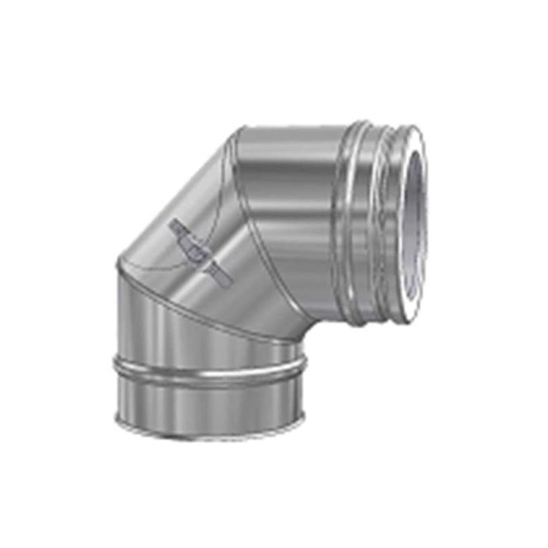 Schiedel ICS Bogen 90- DN 180mm mit Reinigungsffnung flach fr Festbrennstoffe unter Schornsteine|Edelstahl Schornsteine|Schiedel Edelstahl Schornsteine|Schiedel ICS|Schiedel ICS Einzelteile|Schiedel ICS DN 180mm